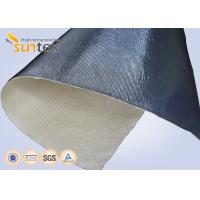China 14 microns Aluminum Foil Fiberglass Cloth Fire Insulation Blanket Glass Fiber Fabric on sale