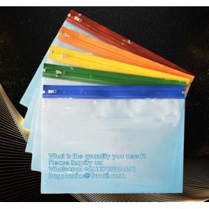 Zipper Pouch Bags, Clear Waterproof Document Bag, Assorted Color File Pockets, Large Capacity Plastic File Jackets, Multipurpose For Travel School Office And Home