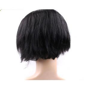 Elegant Brazilian Short Full Lace Wigs Human Hair For Laides , 1B Natural Color