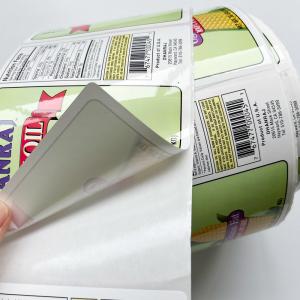 CMYK Printing Vinyl Stickers Food Bottle Packaging Roll Adhesive Customized Printer Label