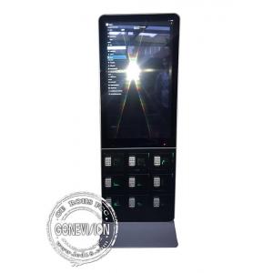 Standing  LCD Touch Screen Kiosk 43 Inch With Mobile Phone Charging Station