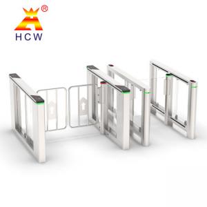 China RS485 RS232 Swing Access Control Turnstile Gate With Fingerprint / Face Recognition supplier