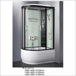 China Oval High Tray Reversible Corner Shower Cabin With Shelf Multi Functional supplier