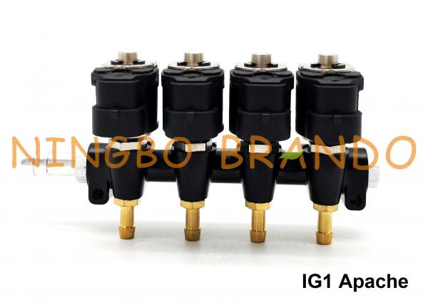 IG1 Apache OMB Type LPG / CNG Rail Injectors HD 4 Cylinders 3 Ohms DC12V