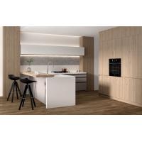 China White Rustic Wood Kitchen Cabinets Customized Wood Grain Kitchen System on sale