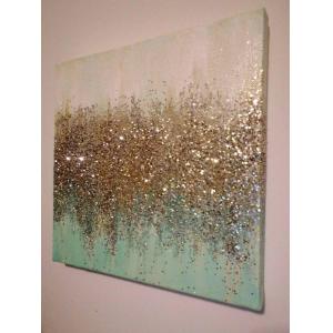 China Custom Home Glitter Abstract Canvas Wall Art CV0022 With Design Package supplier