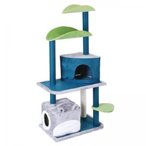 China Safety Deluxe Cat Climbing Frame Tree Multi Level With Cave Scratching Posts M size 61*41*132cm supplier