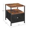Nightstands with Fabric Drawer, Industrial Bedside Table for Sale, Side Table, ULVT02H