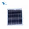 China Customized Professional 18V 18W Mono Risen Solar Panels ZW-18W-18V Glass Photovoltaic Solar Panel wholesale