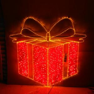 2D led christmas decoration gift box