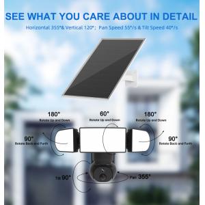 19200mAh Battery Two Way Audio 4G Solar Security Camera With Light 90db Siren Alarm