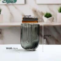 China 18cm Style Glass Vase The Perfect Addition to Your Modern Glass Collection for Living Room Bedroom Home Decor on sale