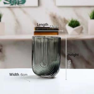 18cm Style Glass Vase The Perfect Addition to Your Modern Glass Collection for Living Room Bedroom Home Decor