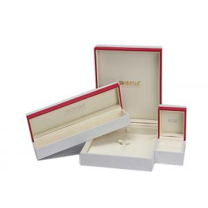 White & Red Modern Jewelry Box  , Plastic + Paper + Velvet Women'S Jewelry Box