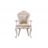 China Luxury Chairs of Ivory White in wooden for Dining room Furniture sets Armchair by Leather upholstered Classic design wholesale