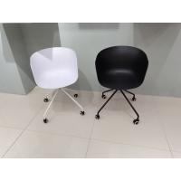 49.5cm 83cm Plastic Rolling Office Chair Black Rolling Conference Room Chairs
