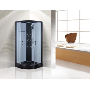 Circle Black ABS Tray Quadrant Shower Cubicles , 900MM Quadrant Shower Enclosure