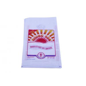China Transparent Gusseted 25 Kg / 50kg Rice Bags , Heat Seal Food Bags Matt Lamination wholesale