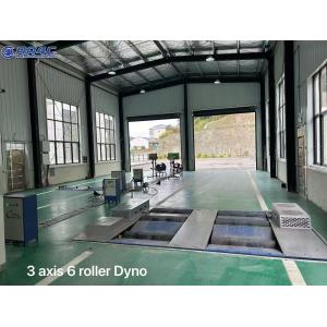 AA4C 3 Axis 6 Roller 15T Capacity Chassis Dynnamometer Machine Auto Car Vehicle Test Line Vehicle Inspection Equipments