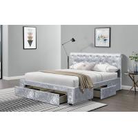 China Torver Charcoal Plush Velvet Bed Frame - Choose Size And Colour Options on sale