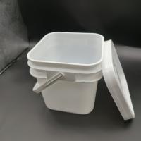 China 100% PP 2L 3L 5L 10L Square Shaped Plastic Bucket Anti Fall Screen Printing on sale