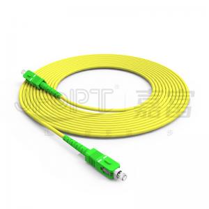 Telecom Grade Green Connector SC/APC-SC/APC Fiber Optic Patch Cord G652D Simplex / Duplex LSZH