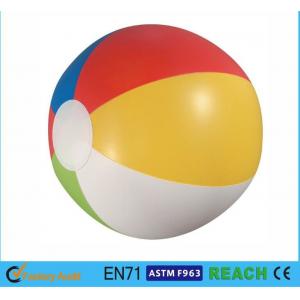 China Glossy Panel Colorful Beach Balls , High Safety Personalized Mini Beach Balls supplier