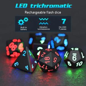 DND Board Polyhedral Dice Adult Game Magic Trick Pixels Electronic Glow LED Dice