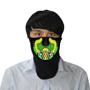 Best Selling 2019 Glow In the Dark EL Mask LED Rave Face Mask For Gifts Party Small wholesale sound-Activat Novelty gift