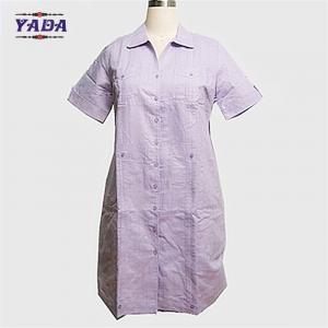 China Casual purple short sleeve blouse supplier casual dresses cheap elegant women dress women's clothing manufacturer for sale supplier
