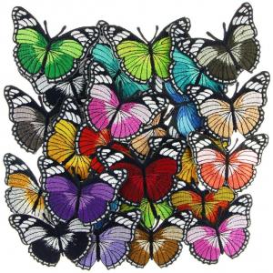 Random Butterfly Sew On Embroidered Patches With Iron On Backing