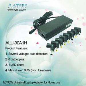 China Automatically 90W Universal Notebook AC Adapter with 8 Output Pins - ALU-90A1H supplier