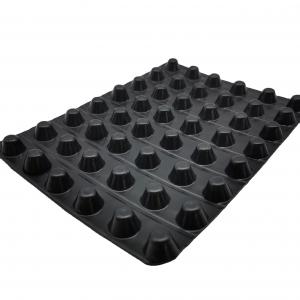 China 60mm Height HDPE Dimple Plastic Drainage Board for Golf Course and Roof Waterproofing supplier