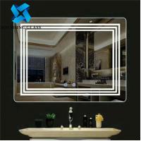 China LED Lighted Bathroom Magnifying Mirror Wall Mounted 3000K 4000K 5000K 6000K on sale