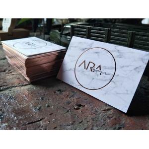 China 0.3-1.2mm Thickness Foil Edge Business Cards With Environmental Protection Ink wholesale