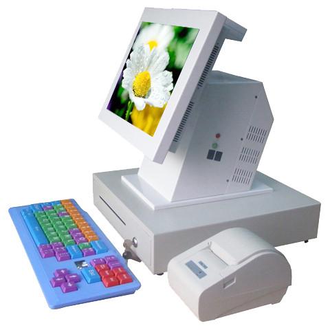 15”Touch Screen POS Terminal , Retail / Restaurant Pos Systems with Printer,Keyboard,Customer Display