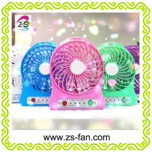 Cheap 5v Usb Table Rechargeable Mini Fan with Led Lights