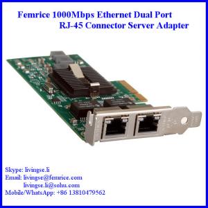 China 1G Dual Port Gigabit Server Ethernet Network Card, RJ-45 Connector, Femrice 10002ET supplier