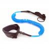 China Safety Felxible Blue Coiled SUP Leash With Webbing Strap / Band wholesale