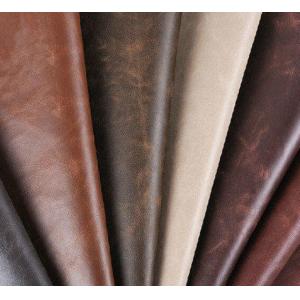 China Waterproof PVC Faux Leather Synthetic Colorful Leather Fabric For Sofa supplier