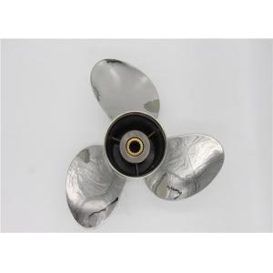 China Outboard Motor Honda Stainless Steel Propeller , Replacement SS Boat Props supplier