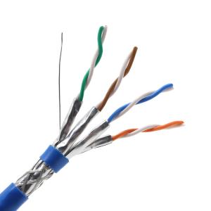 China 1000MHZ Cat7 Cat6A Lan Cable Full Copper PVC/LSZH Jacket Shielded Cat 6a Ethernet Cable supplier