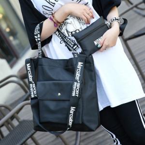 New Ladies Fashion Bags Cool Big Capacity Letter Handbags wholesale polyester shoulder bag
