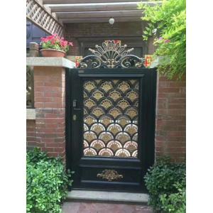 China European Style Cast Iron Gates Single Entry Spray Paint For Architectural supplier