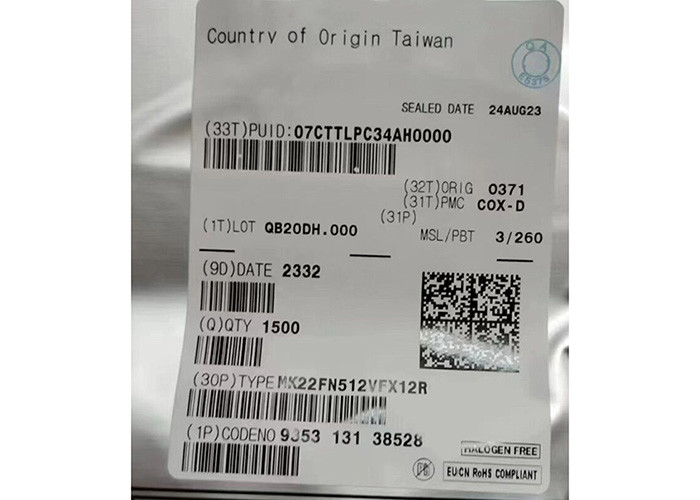 China Microcontrôleur à 120 MHz MCU MK22FN512VFX12R 32 bits à cœur unique 88-QFN supplier