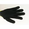 Fluorescent Yellow Latex Palm Coated Gloves , Rubber Coated Gloves Knit Wrist