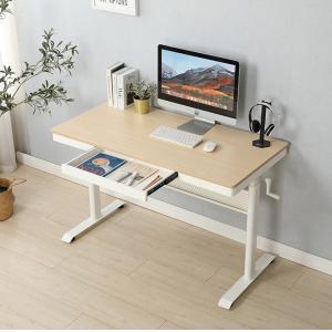 China Black/White/Silver Custom Modern Office Desk with Height Adjustable Manual Design supplier