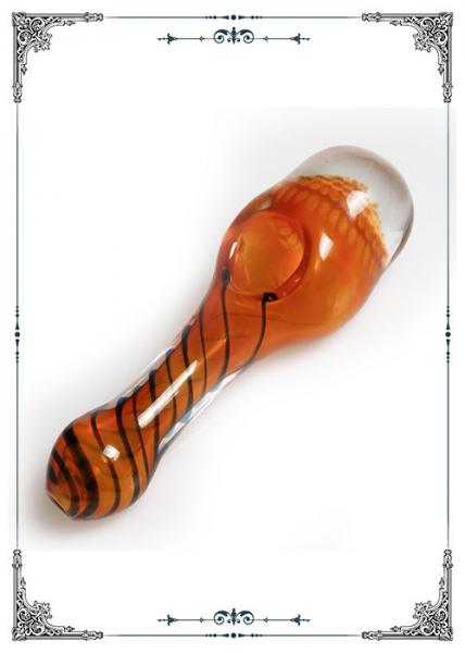 Heavy Inside Out Gold Fume Aqua Glass Smoking Pipe Glass Spoon Honeycomb Pipe