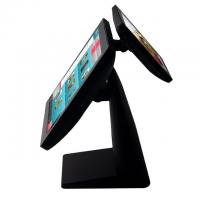China Aluminium Alloy Straight Stand POS System Machine with 15 inch/15.6 inch Main Screen on sale