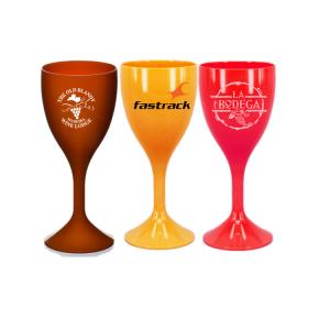 Premium Reusable Plastic Wine Glasses Bulk 300ml 10oz Food Grade PP